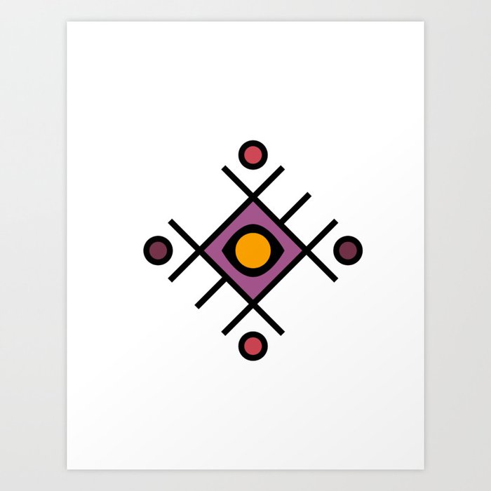 Abstract Geometric Funny Nursery Cartoon Drawing Design Art Print By Themingdesigns Society6