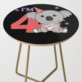 Fourth Birthday Koala For Kids 4 Years Side Table