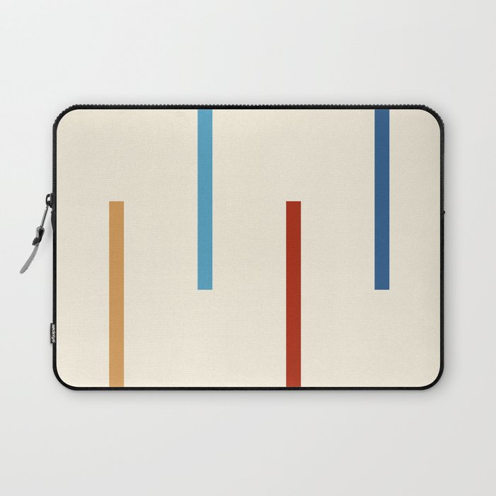 Abstract Minimal Retro Stripes Jivamukti Laptop Sleeve