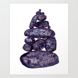 Midnight Rocks Art Print