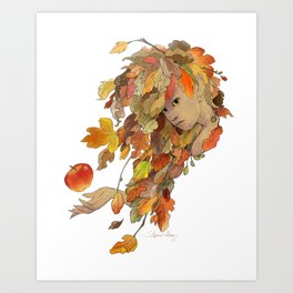 Autumnal Dryad Art Print