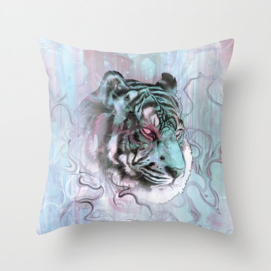 Illusive By Nature (Blue) Throw Pillow