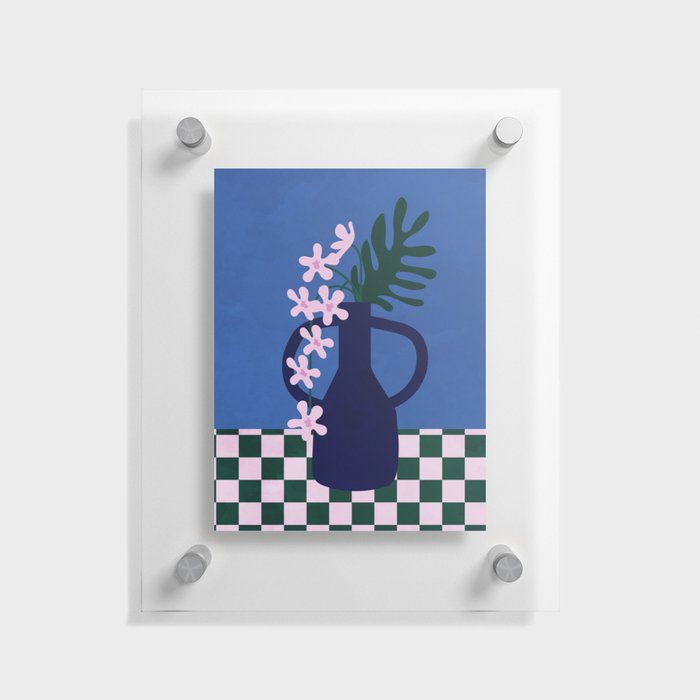 Pottery Flowers Table 2 Floating Acrylic Print