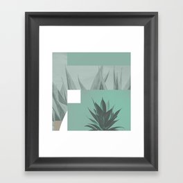 abstract agave plant Framed Art Print
