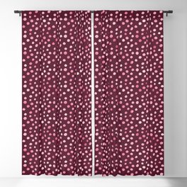 Pink Burgundy Spots Pattern Blackout Curtain