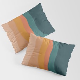Waves On Sunset Hill | Waves Texture Design Pillow Sham