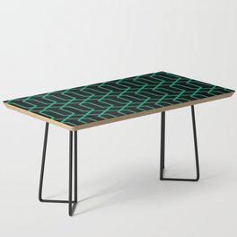 Black and Green Tessellation Pattern 10 - Dunn and Edwards 2022 Trending Color Rain Forest DE5684 Coffee Table
