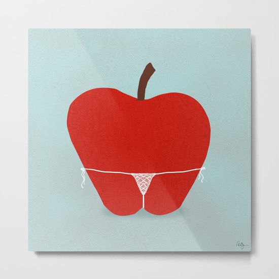 Apple Bottom Metal Print