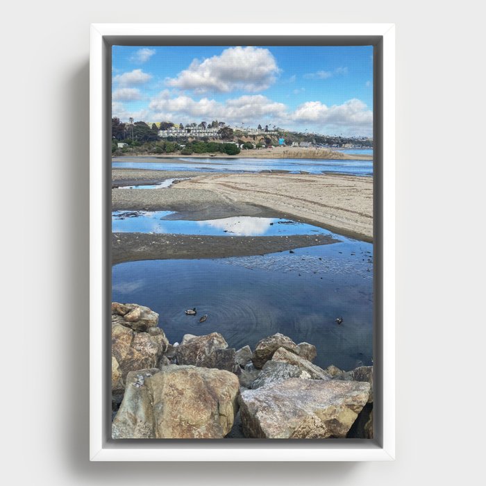 Rivermouth Doheny State Beach Framed Canvas