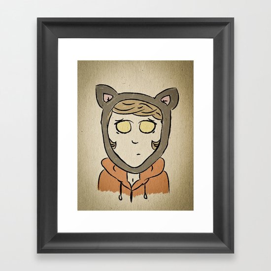 Little Red Framed Art Print