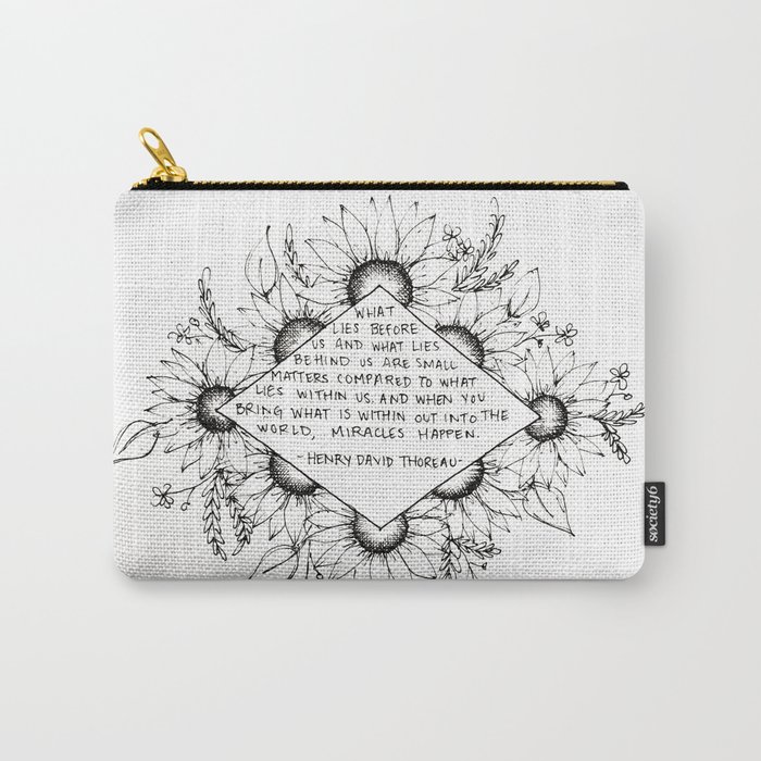 Thoreau Sunflower Carry-All Pouch