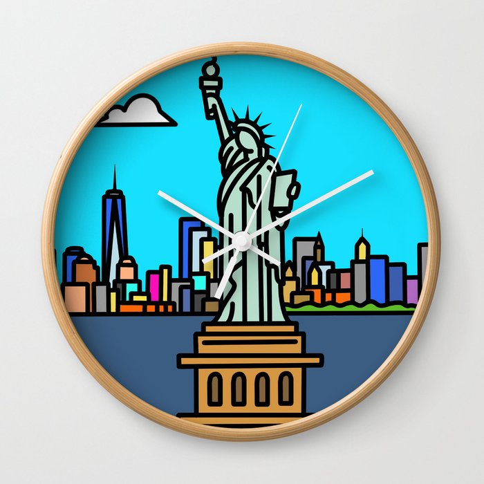 New York Liberty Statue Wall Clock