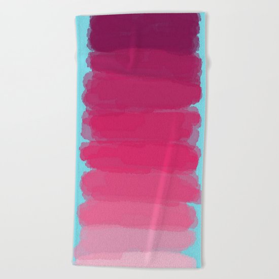 Lipstick: Shades of Pink Gradient Color Study Beach Towel