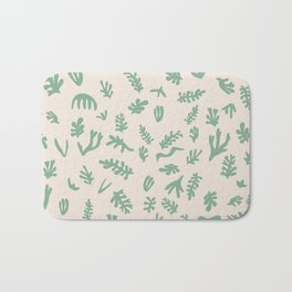 Matisse seaweed Surf Bath Mat | Mid Century, Cuts, Shapes, Nature, Pattern, Collage, Abstract, Digital, Paper, Plants 