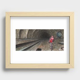 The tunnel Recessed Framed Print