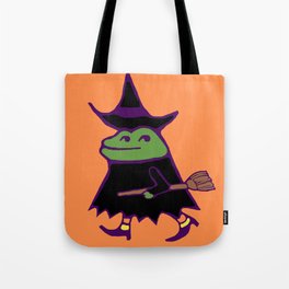 Frog Witch Tote Bag