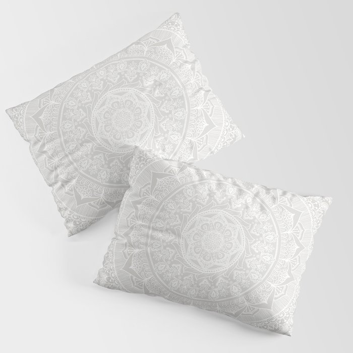 Mandala Soft Gray Pillow Sham