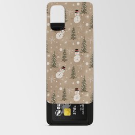 Snowman Pine Tree Print Android Card Case