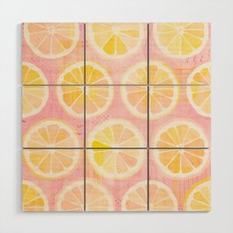 Orange Slices Pastel Fruit Wood Wall Art