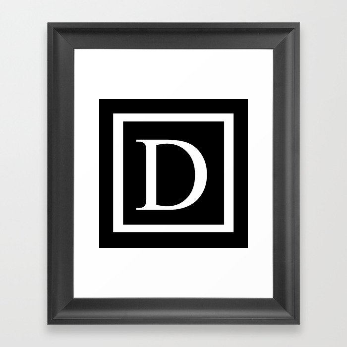 D monogram Framed Art Print
