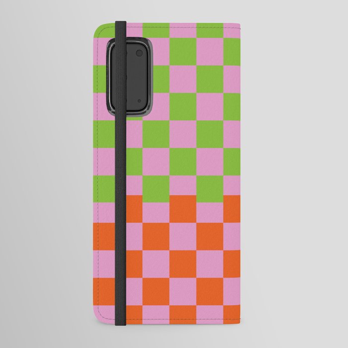 60s Colorful Groovy Checker Android Wallet Case