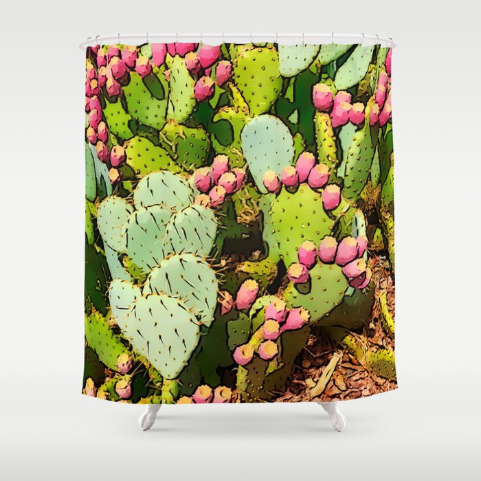 Prickly desert beauty Shower Curtain