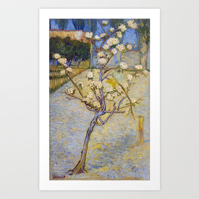 Blossoming Pear Tree by Vincent van Gogh Art Print