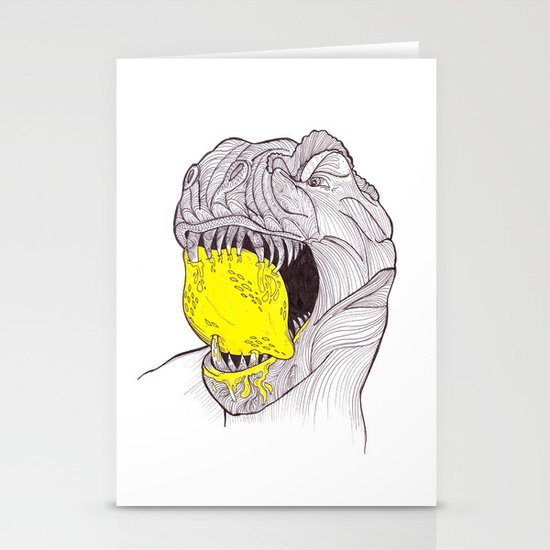 Zest For Life T-Rex Dino Stationery Cards