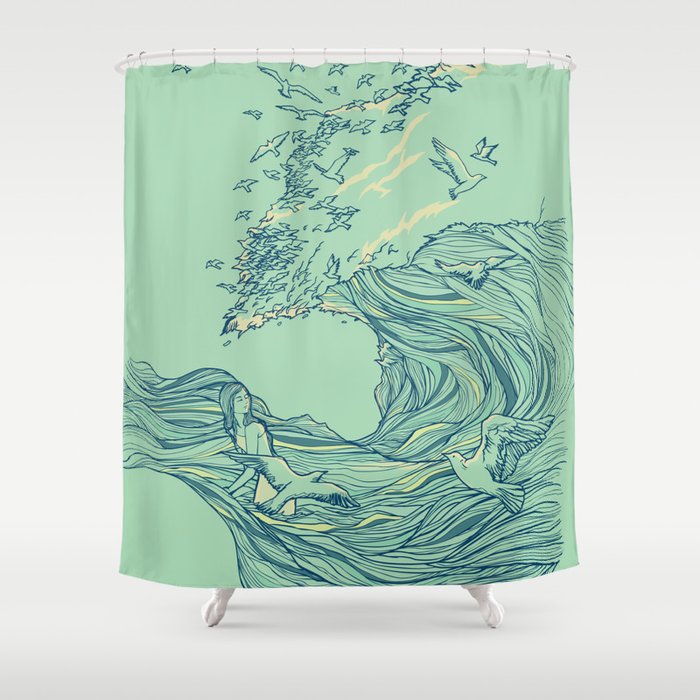 Ocean Breath Shower Curtain