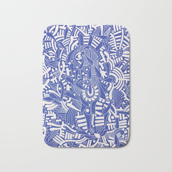- captain lost in blue - Bath Mat