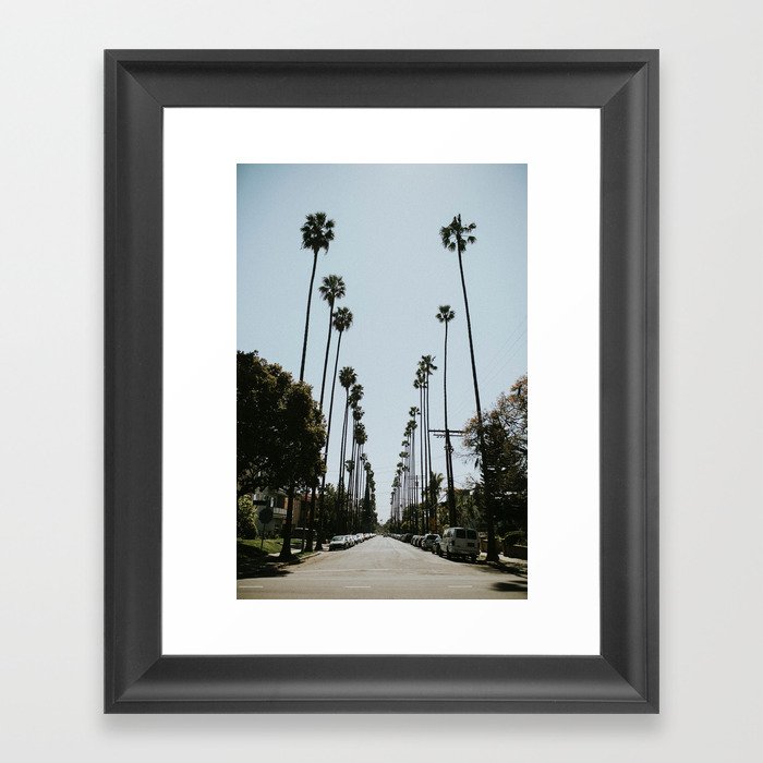 Los Angeles Palm Trees Framed Art Print