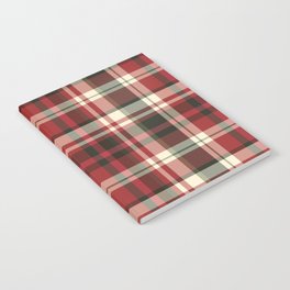 Candy Cane Plaid Christmas Notebook
