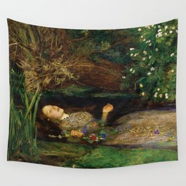 Ophelia, Painting, Sir John Everett Millais Wall Tapestry