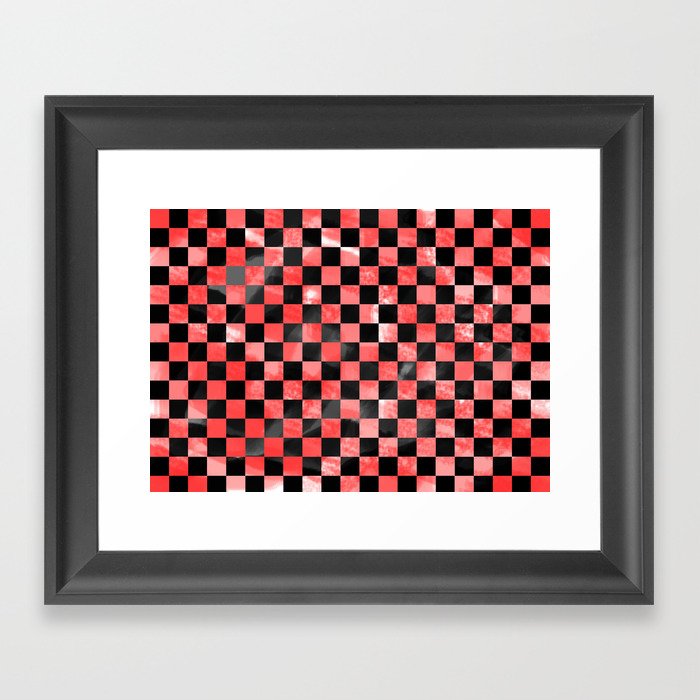 Black & Red Framed Art Print