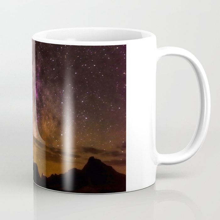 Milky Way over the Badlands South Dekota Coffee Mug