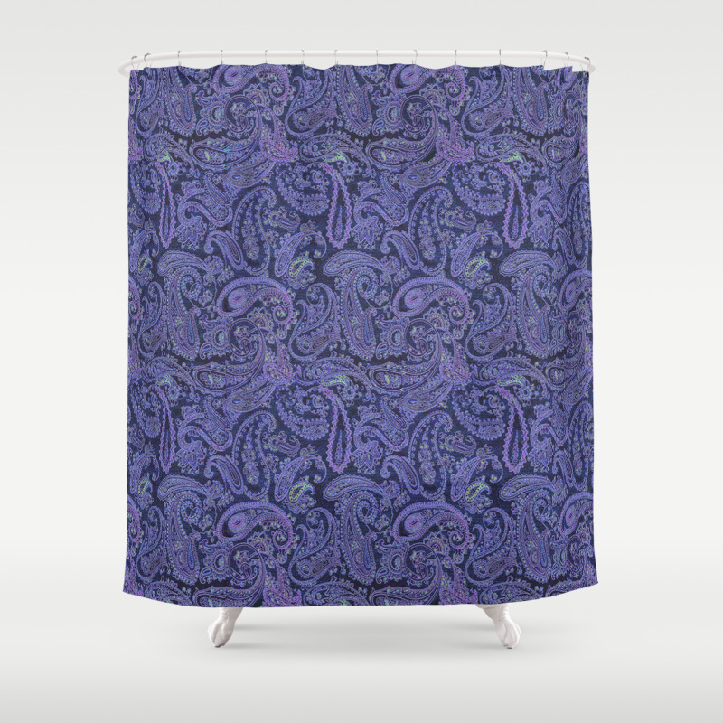 Purple Paisley Shower Curtain By Ariadne Society6