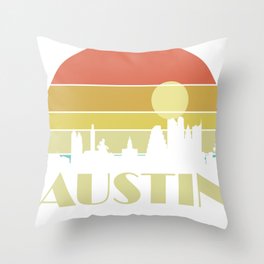 Austin Sunset Throw Pillow