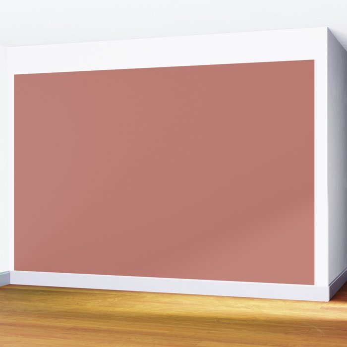 Deep Rose Pink Solid Color Pairs With Sherwin Williams Heart 2020 Forecast Color Coral Clay Sw9005 Wall Mural By Simplysolids Society6