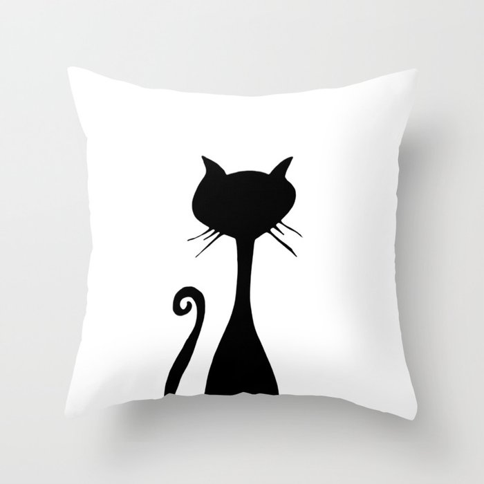Parisienne Cat Throw Pillow