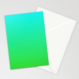FLUORESCENT BLUE & GREEN GRADIENT  Stationery Card