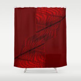 Red lines interlaced Shower Curtain