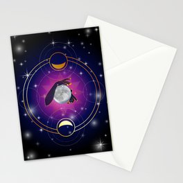 Witch Ritual Spells Incantations under the full moon Stationery Card