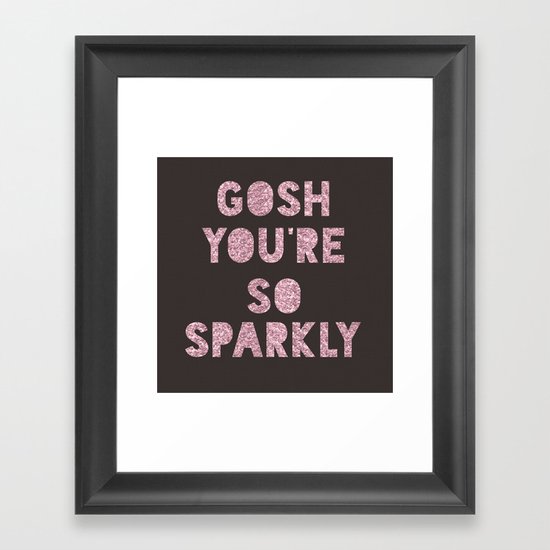 Gosh, Sparkly Framed Art Print