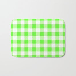 Classic Check - acid green Bath Mat