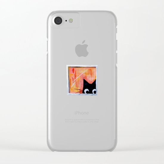 Cat and Bird Clear iPhone Case