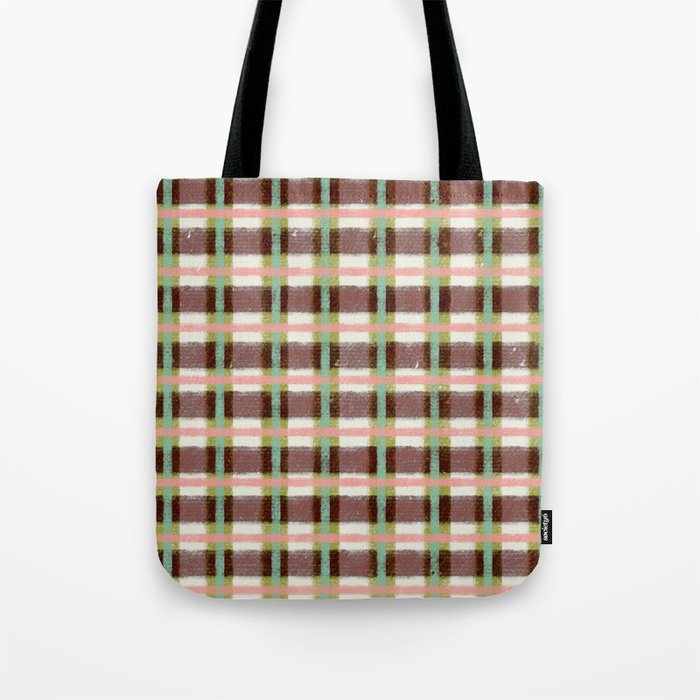 Gingham checker pattern Tote Bag