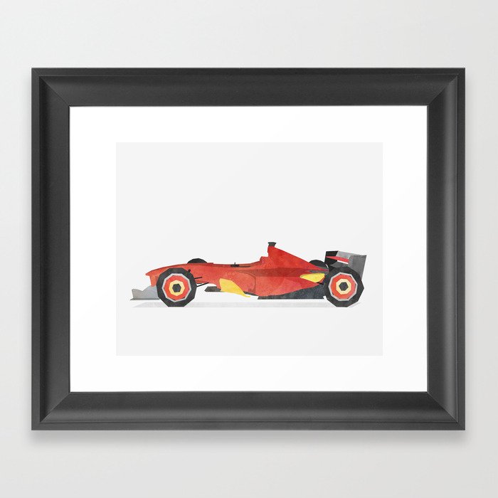 Red Racing Car Framed Art Print