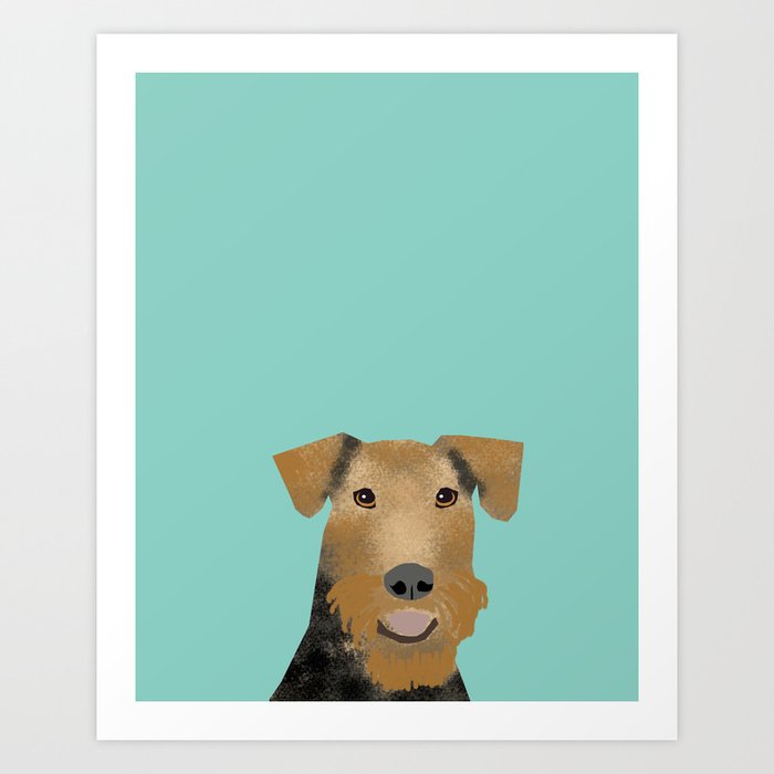 Airedale Terrier dog art cute gifts for dog lover pet friendly