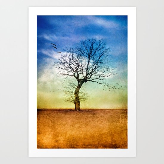 ATMOSPHERIC TREE | Autumn Light Art Print