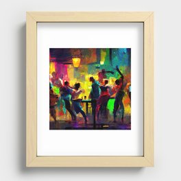 Dancing in a bar Recessed Framed Print